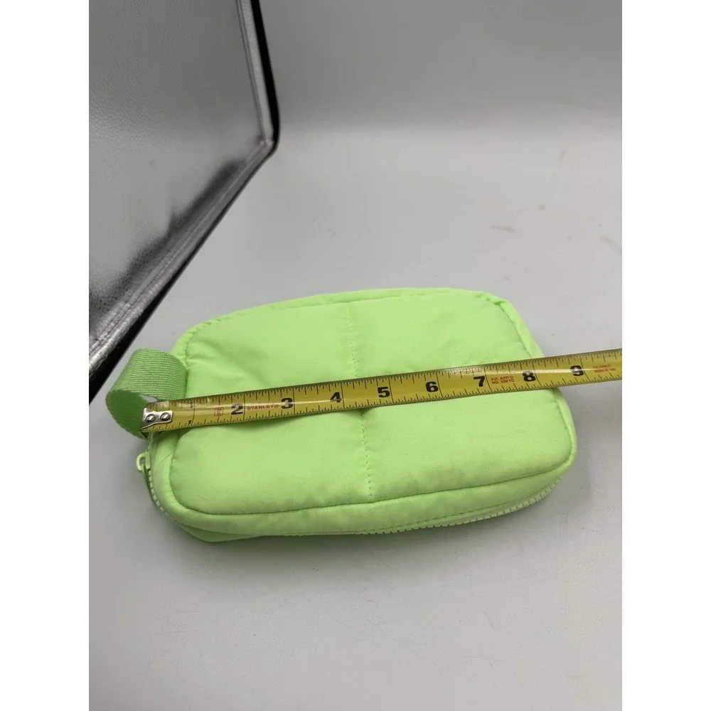 ULTA Light Green Quilted Zipper Makeup Bag Approx 9 x 6 in